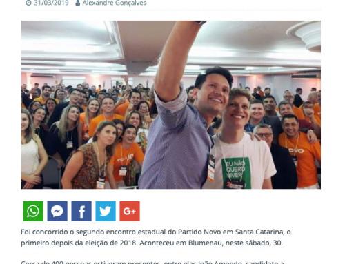 Partido Novo reúne cerca de 400 pessoas durante encontro estadual em Blumenau